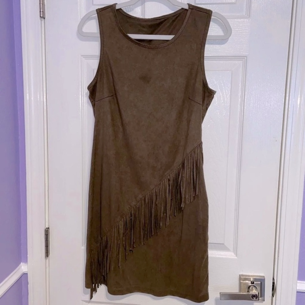 Suede Fringe Dress